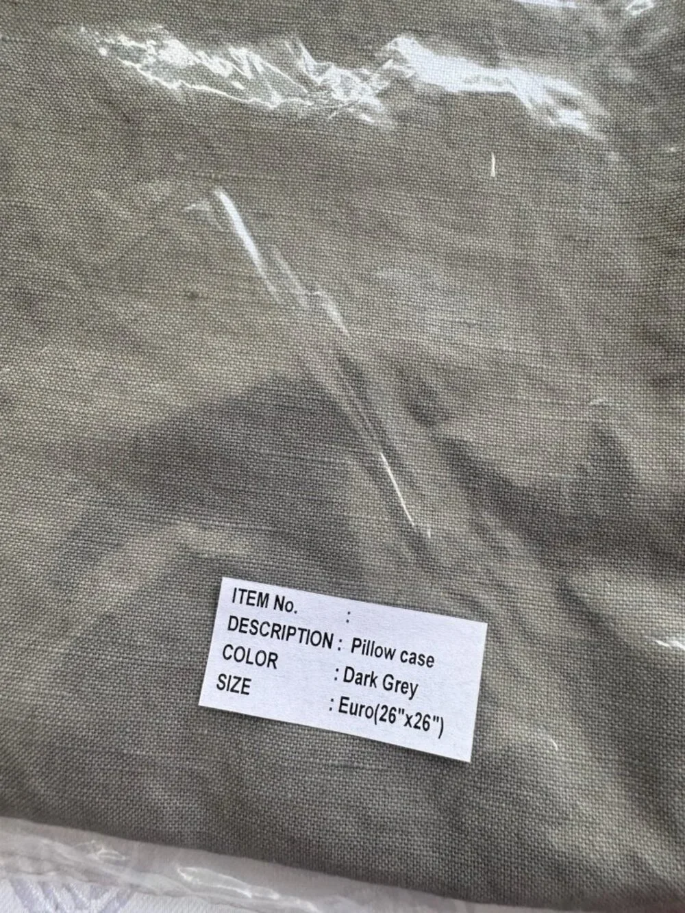 Dr Flax Gray King Linen Pillow Case Cover Slip Pillowcase French Country NEW